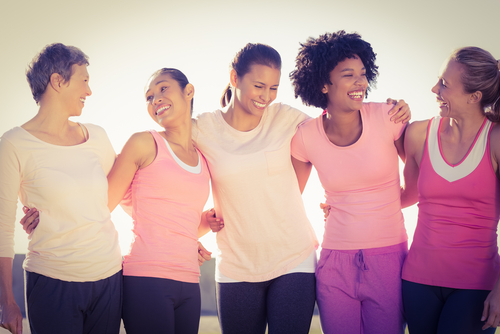 Group of laughing, healthy women