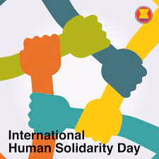 Graphic image of arms intertwined for International Human Solidarity Day